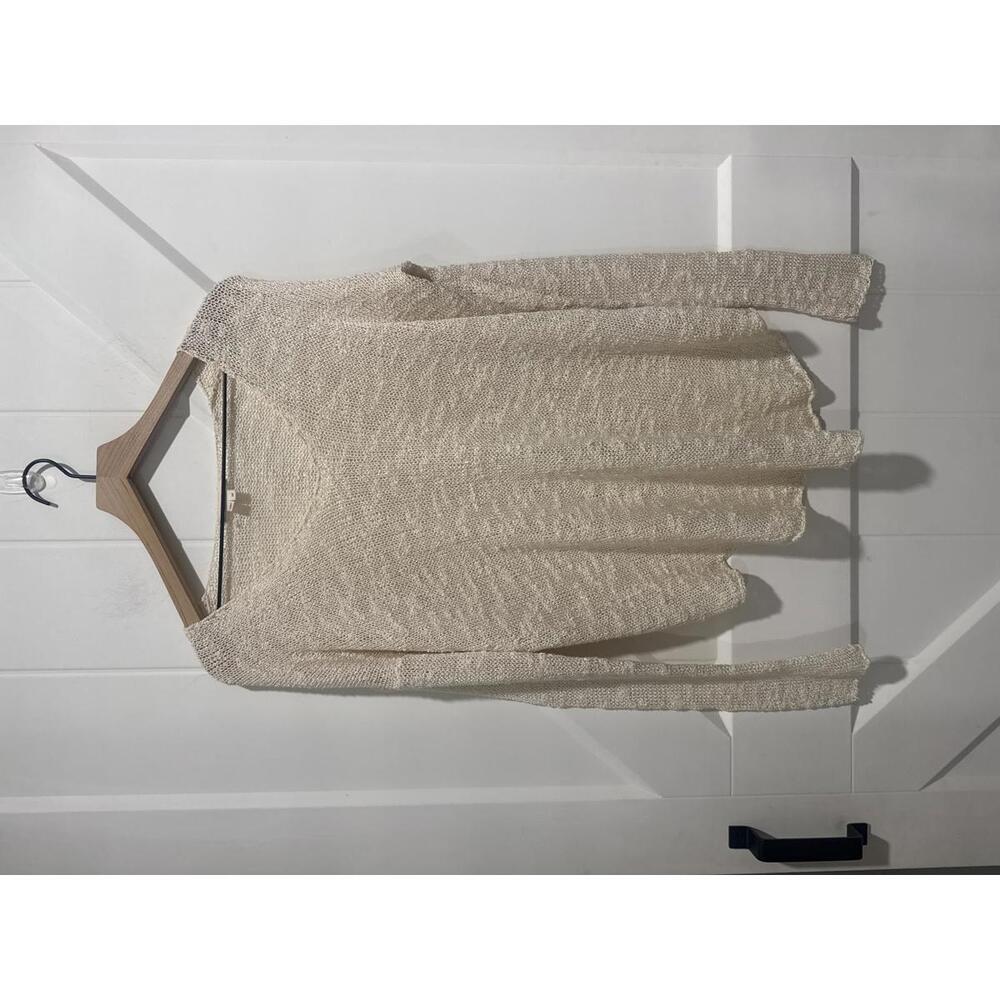 Helmut Lang Cream 100% Silk Sweater Medium